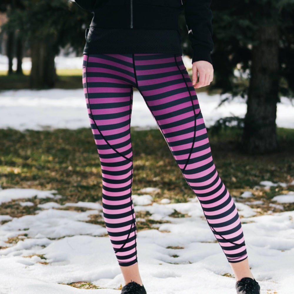 Purple Ombre Stripe Pocket Light n Tight Hi-Rise 7